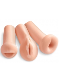 Комплект из 3 мастурбаторов All 3 Holes: вагина, анус, ротик - Pipedream - в Златоусте купить с доставкой