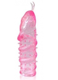 Закрытая рельефная насадка Crystal sleeve snakes в виде змеи с усиками - 14 см. - Erowoman-Eroman - в Златоусте купить с доставкой