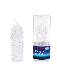 Закрытая рельефная насадка Crystal sleeve с усиками - 12 см. - Erowoman-Eroman - в Златоусте купить с доставкой