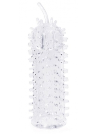 Закрытая рельефная насадка Crystal sleeve с усиками - 12 см. - Erowoman-Eroman - в Златоусте купить с доставкой