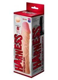 Насадка на пояс Harness RED LINE - 21,5 см. - LOVETOY (А-Полимер) - купить с доставкой в Златоусте