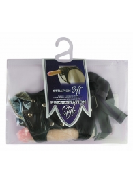 Черный пояс-трусики с двумя насадками Soft-Dolli - 16,5 и 10,5 см. - LOVETOY (А-Полимер) - купить с доставкой в Златоусте