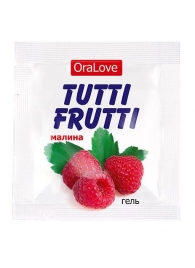 Пробник гель-смазки Tutti-frutti с малиновым вкусом - 4 гр. - Биоритм - купить с доставкой в Златоусте