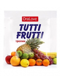 Пробник гель-смазки Tutti-frutti со вкусом тропических фруктов - 4 гр. - Биоритм - купить с доставкой в Златоусте
