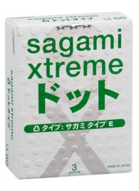 Презервативы Sagami Xtreme SUPER DOTS с точками - 3 шт. - Sagami - купить с доставкой в Златоусте