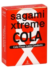 Ароматизированные презервативы Sagami Xtreme COLA - 3 шт. - Sagami - купить с доставкой в Златоусте