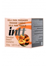 Массажная свеча для поцелуев Peach с ароматом персика - 30 гр. - INTT - купить с доставкой в Златоусте