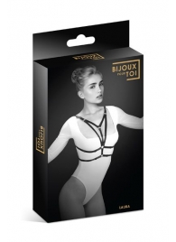 Черная упряжь на грудь Laura - Bijoux Pour Toi - купить с доставкой в Златоусте
