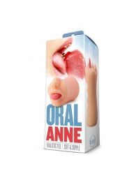 Телесный мастурбатор-ротик с язычком Oral Anne - Blush Novelties - в Златоусте купить с доставкой