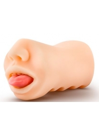 Телесный мастурбатор-ротик с язычком Oral Anne - Blush Novelties - в Златоусте купить с доставкой