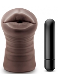 Коричневый мастурбатор-ротик Heather - Blush Novelties - в Златоусте купить с доставкой