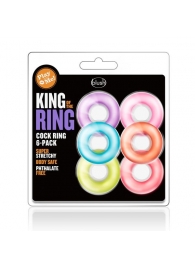 Набор из 6 эрекционных колец King of the Ring - Blush Novelties - в Златоусте купить с доставкой