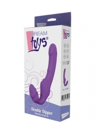 Фиолетовый безремневой вибрострапон DOUBLE DIPPER - Dream Toys - купить с доставкой в Златоусте