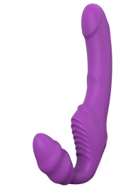Фиолетовый безремневой вибрострапон DOUBLE DIPPER - Dream Toys - купить с доставкой в Златоусте