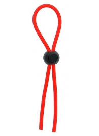 Красное эрекционное лассо с одной бусиной-утяжкой STRETCHY THIN LASSO - Dream Toys - в Златоусте купить с доставкой