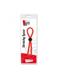 Красное эрекционное лассо с одной бусинкой-утяжкой STRETCHY THICK LASSO - Dream Toys - в Златоусте купить с доставкой