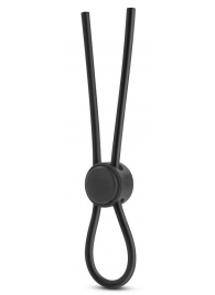 Черное силиконовое лассо на пенис SILICONE LOOP COCK RING - Blush Novelties - в Златоусте купить с доставкой