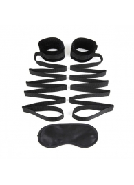 Чёрные манжеты для фиксации на кровати Bondage Bed Strap - Lux Fetish - купить с доставкой в Златоусте