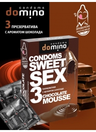Презервативы для орального секса DOMINO Sweet Sex с ароматом шоколадного мусса - 3 шт. - Domino - купить с доставкой в Златоусте