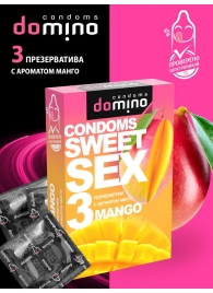 Презервативы для орального секса DOMINO Sweet Sex с ароматом манго - 3 шт. - Domino - купить с доставкой в Златоусте