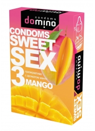 Презервативы для орального секса DOMINO Sweet Sex с ароматом манго - 3 шт. - Domino - купить с доставкой в Златоусте