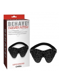 Черная маска на глаза Behave - Chisa - купить с доставкой в Златоусте