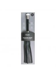 Черная плеть Easytoys Flogger With Metal Grip - 38 см. - Easy toys - купить с доставкой в Златоусте