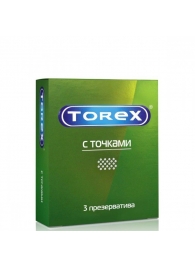 Текстурированные презервативы Torex  С точками  - 3 шт. - Torex - купить с доставкой в Златоусте