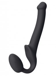 Черный безремневой страпон Silicone Bendable Strap-On S - Strap-on-me - купить с доставкой в Златоусте