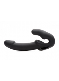 Черный безремневой страпон Urge Silicone Strap On с пультом ДУ - 24 см. - XR Brands - купить с доставкой в Златоусте