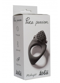 Черное эрекционное виброкольцо Pure Passion Midnight - Lola Games - в Златоусте купить с доставкой