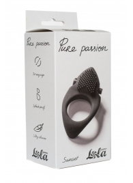 Черное эрекционное виброкольцо Pure Passion Sunset - Lola Games - в Златоусте купить с доставкой