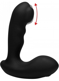 Черный стимулятор простаты Alpha-Pro 7X P-Milker Silicone Prostate Stimulator with Milking Bead - XR Brands - в Златоусте купить с доставкой