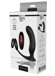 Черный массажер простаты REMOTE P-PLEASER - Dream Toys - в Златоусте купить с доставкой