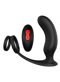 Черный массажер простаты REMOTE P-PLEASER - Dream Toys - в Златоусте купить с доставкой