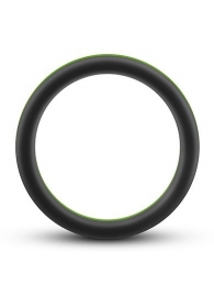 Черно-зеленое эрекционное кольцо Silicone Go Pro Cock Ring - Blush Novelties - в Златоусте купить с доставкой