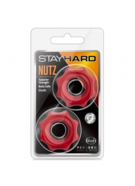 Набор из 2 красных фигурных эрекционных колец NUTZ - Blush Novelties - в Златоусте купить с доставкой