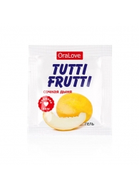Пробник гель-смазки Tutti-frutti со вкусом сочной дыни - 4 гр. - Биоритм - купить с доставкой в Златоусте