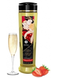 Массажное масло с ароматом клубники и шампанского Romance - 240 мл. - Shunga - купить с доставкой в Златоусте