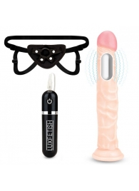 Регулируемые трусики с вибрирующей насадкой - 21 см. - Lux Fetish - купить с доставкой в Златоусте