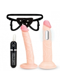 Регулируемые трусики с 2 насадками - 16 и 15 см. - Lux Fetish - купить с доставкой в Златоусте