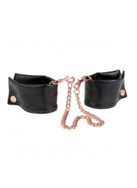 Черные мягкие наручники Entice French Cuffs с цепью - California Exotic Novelties - купить с доставкой в Златоусте