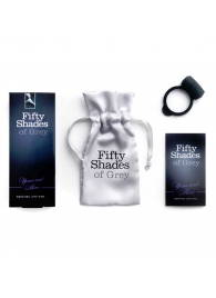 Темно-серое эрекционное кольцо Vibrating Love Ring с вибрацией - Fifty Shades of Grey - в Златоусте купить с доставкой