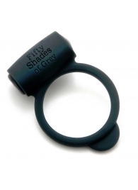 Темно-серое эрекционное кольцо Vibrating Love Ring с вибрацией - Fifty Shades of Grey - в Златоусте купить с доставкой
