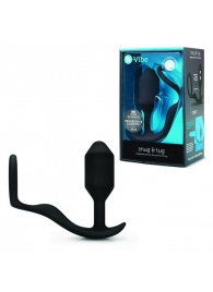 Черное эрекционное кольцо с анальным плагом Snug   Tug - b-Vibe - в Златоусте купить с доставкой