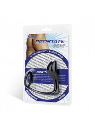 Стимулятор простаты с фиксацией эрекционным кольцом Prostate Gear - BlueLine - в Златоусте купить с доставкой