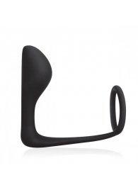 Стимулятор простаты с фиксацией эрекционным кольцом Prostate Gear - BlueLine - в Златоусте купить с доставкой