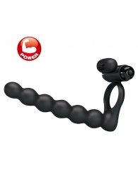 Черная насадка для двойной стимуляции Hercules Penis Sheath III - 15,3 см. - Baile - купить с доставкой в Златоусте