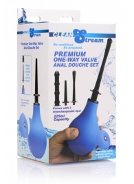 Анальный душ с 3 насадками Premium One-way Valve Anal Douche Set - XR Brands - купить с доставкой в Златоусте