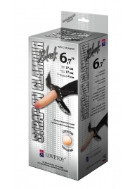 Пояс-трусики с насадкой Glamour - 17 см. - LOVETOY (А-Полимер) - купить с доставкой в Златоусте